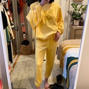 Yellow Playboy Sweat Set